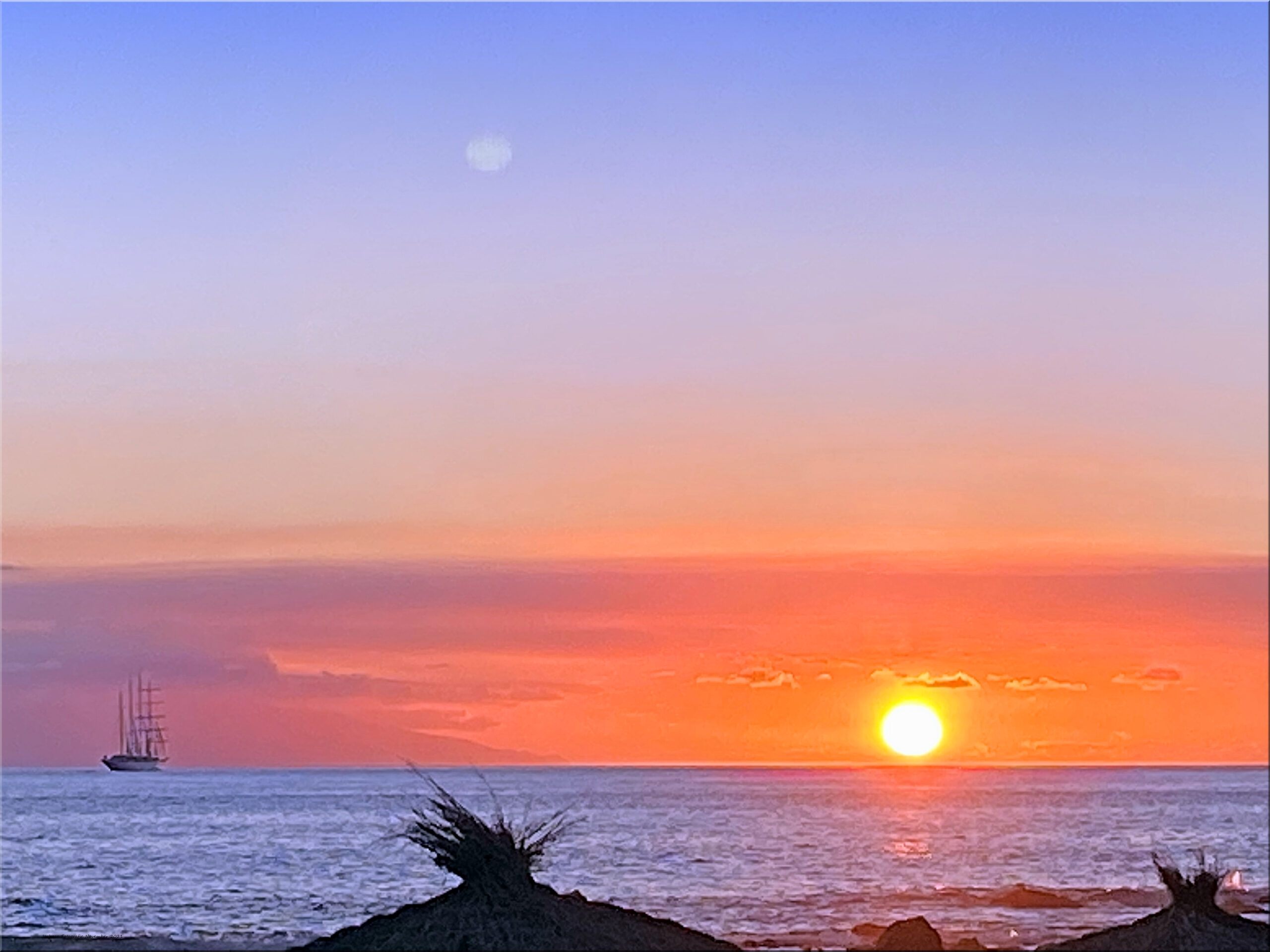 Sonnenuntergang auf La Gomera im November 2021